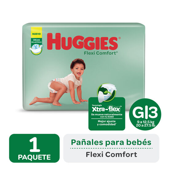 PAÑAL HUGGIES FLEXI COMFORT G x 60